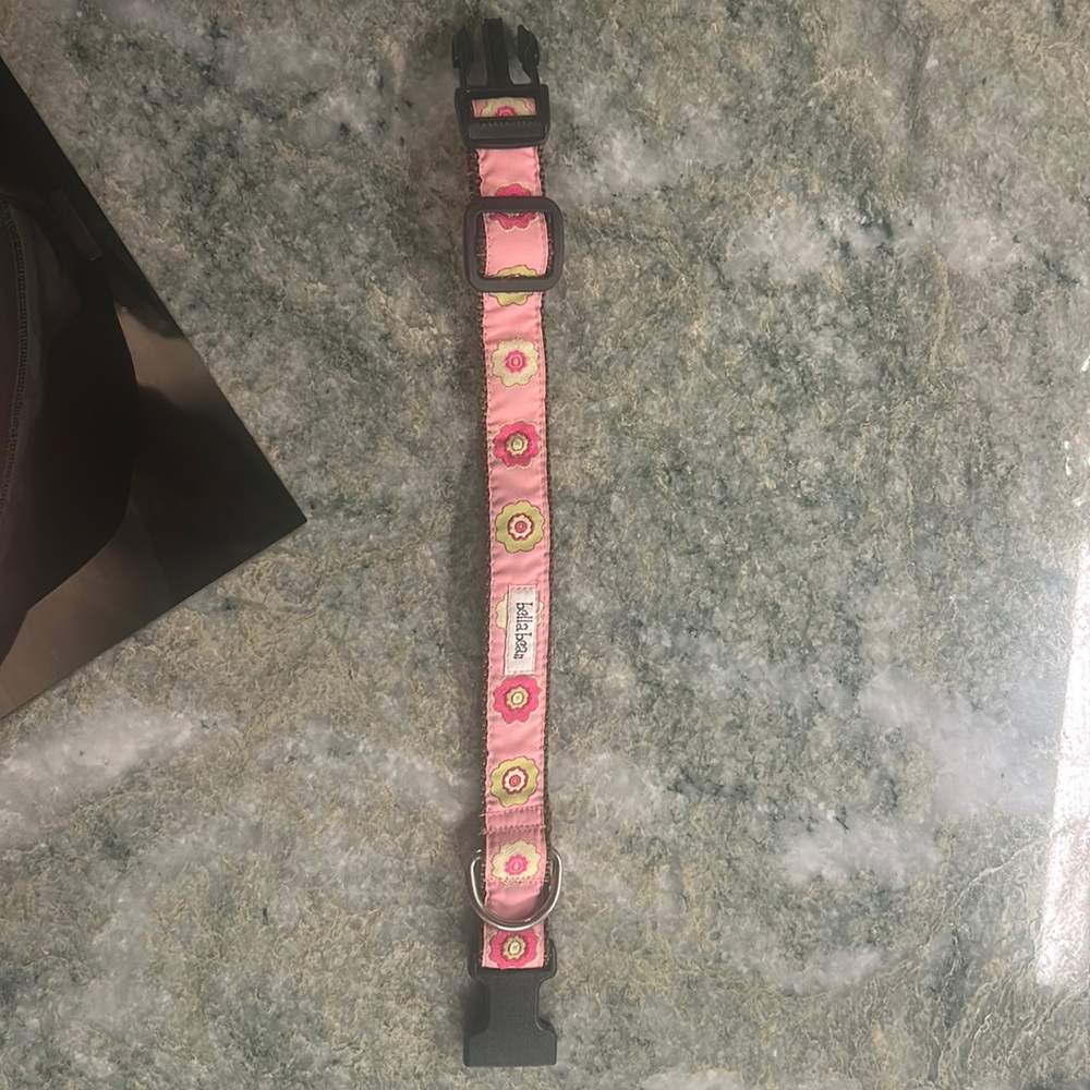 Pink flower Dog Collar